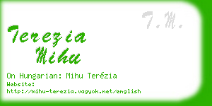 terezia mihu business card